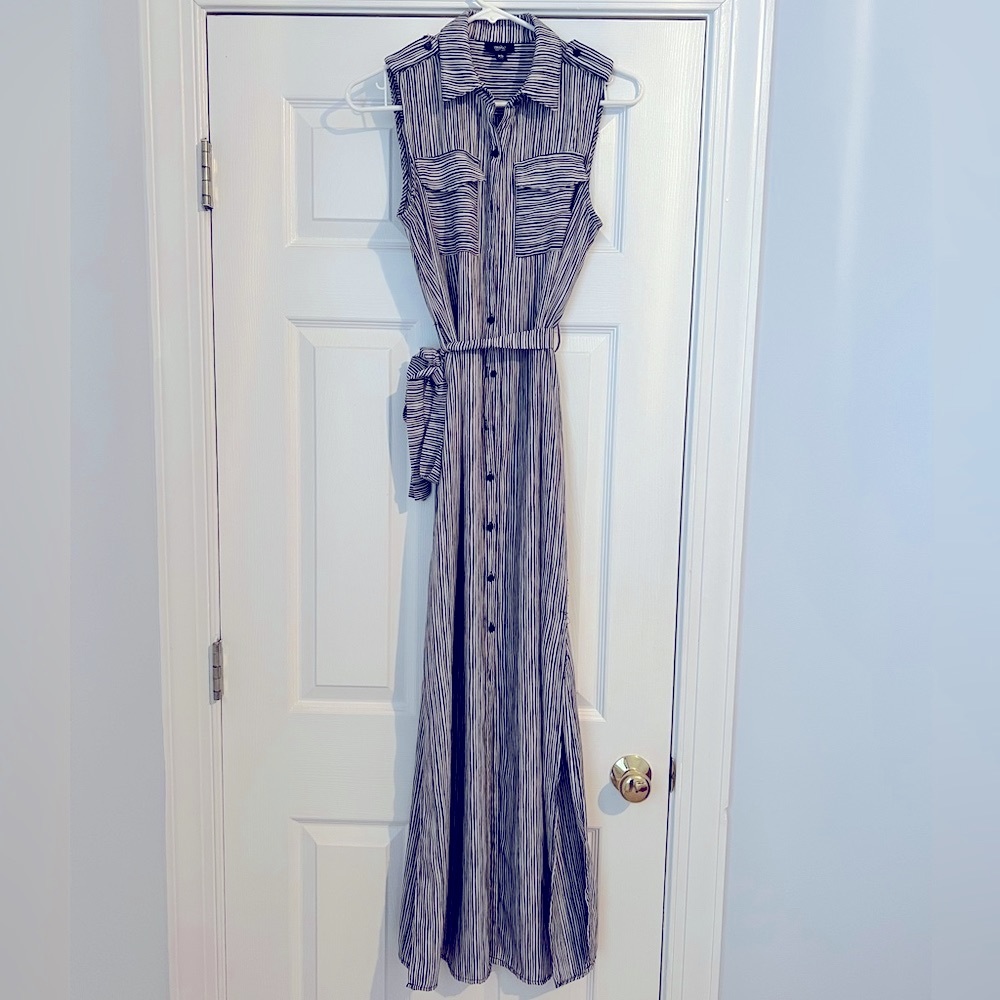 Massimo Black and White Stripe Dress
